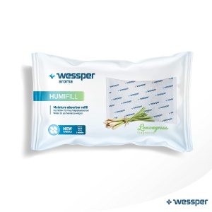 Absorbant de umiditate Wessper Nachfullpack Lemongrass, 250g, 10 bucati, Alb - Img 2