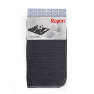 Abtropfmatte Rayen - 40x46 cm, super absorbanta, uscare rapida, gri inchis