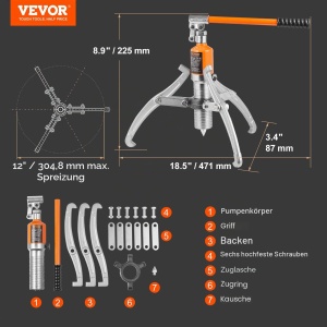 Abzieher Hidraulic VEVOR YL-15T, Capacitate 15 t, Max. Spreizare 304,8 mm - Img 7