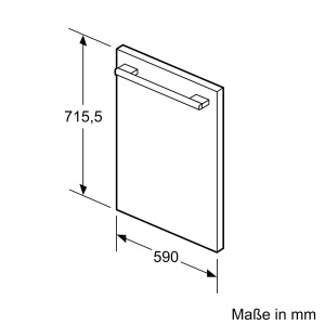 Accesoriu pentru Frigider Siemens KU20ZSX0, Usa Decorativa din Otel Inoxidabil - Img 2