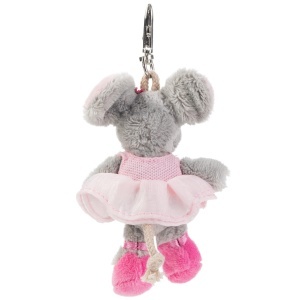 Acessoriu Plusat Ballett-Maus Schaffer 0242 - 11 cm - GriRoz - Cu Karabiner - Img 4