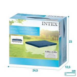 Acoperitoare piscina dreptunghiulara Intex 389x184 cm, din vinyl, cu gauri de drenaj - Img 7