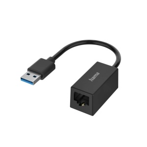 Adaptor retea Hama 200325 USB 3.0, Gigabit Ethernet, Negru