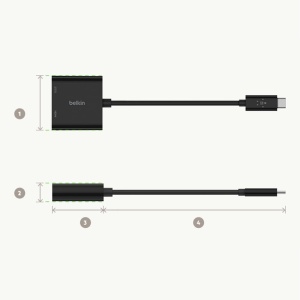 Adaptor USB-C la HDMI Belkin cu suport 4K UHD si incarcare 60W - Img 5