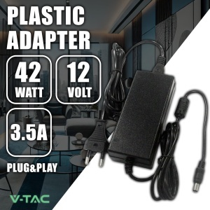 Adaptor V-TAC 12V 42W 3,5A pentru camere si LED-uri, Euro Stecker - Img 2