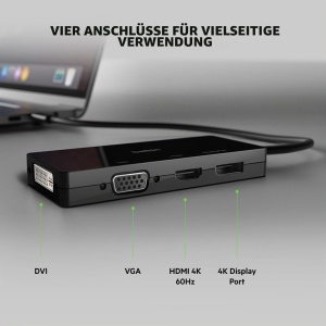 Adaptor video 4-in-1 USB-C Belkin cu HDMI, VGA, DVI, DisplayPort - Img 2