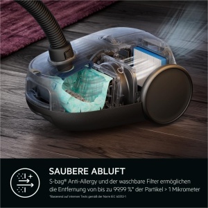 AEG AB61H6SW Aspirator cu sac putere mare de aspirare pe toate etajele incl duze suplimentare 50 plastic reciclat ideal pentru astmatici alergici prop - Img 5