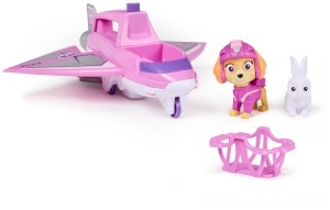 Aeronava de salvare PAW Patrol - Skye cu figura si accesorii, 18 cm