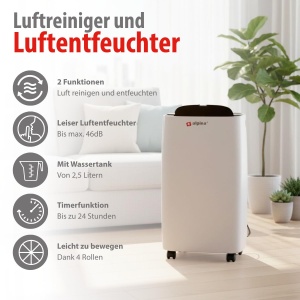 Alpina Dezumidificator Electric Compact Capacitate 10Lzi Panou cu Afisaj Digital Timer 24h - Img 2