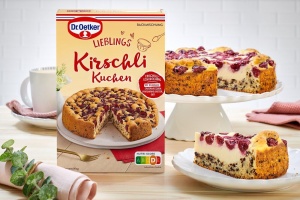 Amestec pentru prajitura Dr. Oetker Kirschli Kuchen, 8 x 435 g, cu cirese si fulgi de ciocolata - Img 3