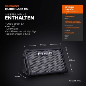 Amplificator Stereo Roland Cube Street EX, 50W, portabil, cu 4 canale - Img 6