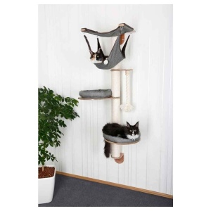 Ansamblu de joaca pentru pisici Kerbl Dolomit 2.0 Tofana, 160 cm, gri, cu sisal si perna detasabila - Img 2