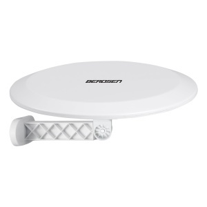 Antena DVB-T2 Berdsen cu Amplificator 28 dB, 10 m Cablu, Alba - Img 4