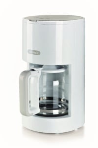 Aparat de cafea cu filtru Ariete Breakfast 1395, aparat de cafea americano, pana la 12 cani, indicator de nivel al apei, placa incalzita, filtru lavabil si suport de filtru, protectie impotriva picaturii, alb - Img 1