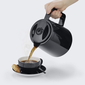 Aparat de cafea cu filtru SEVERIN cu 2 ulcioare termice, aparat de cafea pentru pana la 8 cani pe oala, aparat cu filtru cu 2 ulcioare de vid, negru, KA 9307 - Img 7