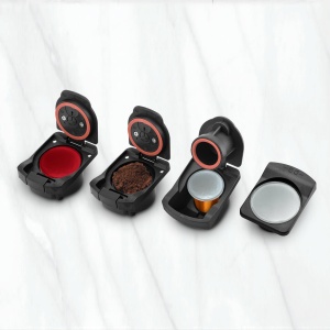 Aparat de cafea cu mai multe capsule UFESA Venezia 4-in-1, capsula standard, capsula Delta, cafea macinata, panou tactil digital cu 7 niveluri, rezervor de apa de 1L, 1400W, presiune de 15 bari, compact - Img 4