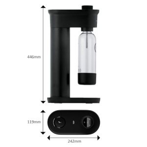 Aparat de carbonatare GROHE Blue Fizz 31943K00 3 niveluri de sprudulare negru - Img 9