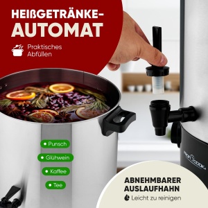 Aparat de conservare si preparare bauturi calde ProfiCook PC EKA 1283, 32L, 2100W, otel inoxidabil - Img 6