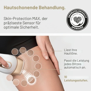 Aparat de epilare IPL Braun Silkexpert Pro 5 PL5387, albauriu, 2 capete de precizie - Img 3