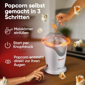 Aparat de facut popcorn Clatronic PM 3635, 1200 W, preparare fara ulei, 2 minute - Img 2