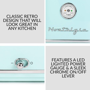 Aparat de facut popcorn Nostalgia CLHAP12AQ Retro Design Air Popper 12 Cupe Aqua - Img 3