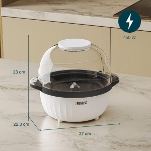 Aparat de facut popcorn Princess 292980, 4.5L, 450W, cu functii de top - Img 2