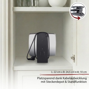 Aparat de facut vafe cu scortisoara Cloer 1431, 930 W, inox, antiaderent - Img 5