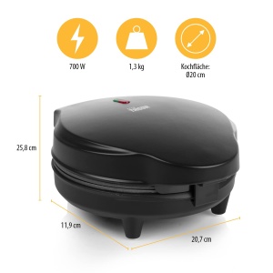 Aparat de facut vafe Tristar WF-1170, 700W, 20cm, negru - Img 2