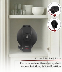 Aparat de facut waffles Cloer 1620, 930 W, 15,5 cm, negru - Img 5