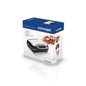 Aparat de facut waffles CONCEPT VF3040, 1000 W, inoxnegru, placi ceramice antiaderente - Img 7