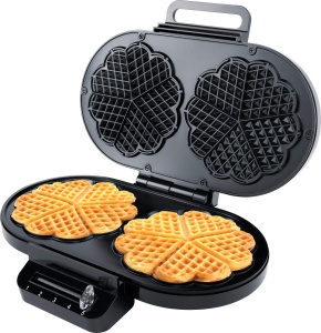 Aparat de facut waffles Steba WE 2, 2 x 5 inima, antiaderent, negru - Img 2