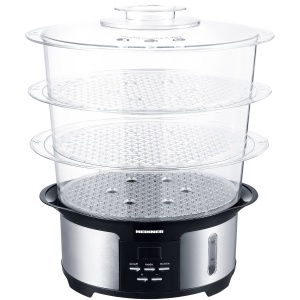Aparat de gatit cu aburi Heinner Master Collection 1000 W, 12 l, Argintiu/Negru