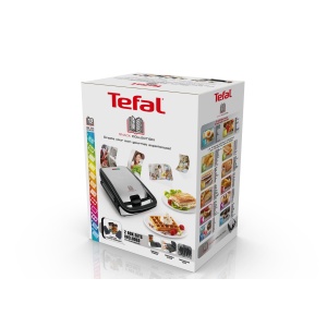 Aparat de gatit Tefal Snack Collection SW853D, 2 placi, antiaderente, negruinox - Img 9