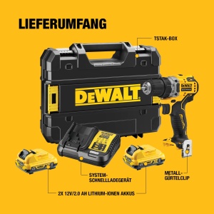 Aparat de gaurit si insurubat DEWALT DCD701, 12V, 57.5 Nm, design compact - Img 9