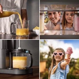 Aparat de gheata multifunctional Cecotec Gelatec 2100, 500 W, 11 programe pentru bauturi cu gheata si granit, tehnologie CreamOn si Re-Spin, ecran tactil, 3 bazine, capacitate 2,1 l - Img 7
