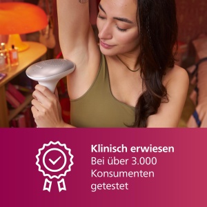 Aparat de indepartare a parului Philips Lumea IPL seria 7000 - Dispozitiv de indepartare a parului cu aparat de tuns compact satinat, 2 accesorii pentru corp si fata (model BRI921/00) - Img 6