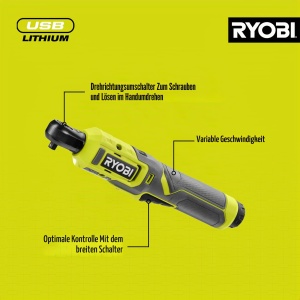Aparat de insurubat cu acumulator Ryobi RR14W4-0, 4 V, 8 Nm, compact - Img 5