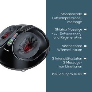 Aparat de masaj picioare Beurer FM 90 compresie aer functie incalzire masaj Shiatsu - Img 7