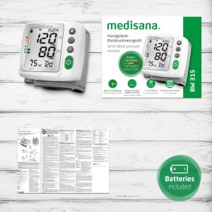 Aparat de masurat tensiunea arteriala Medisana BW 315, pentru incheietura, detectare aritmii, memorie 120 masuratori - Img 6
