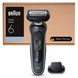 Aparat de ras Braun Series 6 62-G1200si 60 min autonomie trimmer de precizie impermeabil gri