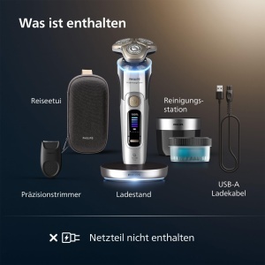 Aparat de ras electric Philips i9000 Prestige Ultra, crom, cu senzor de presiune si miscare - Img 7