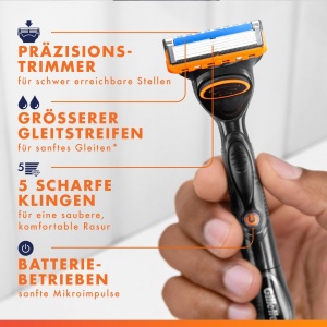 Aparat de ras Gillette Fusion5 Power 12 rezerve 5 lame si trimmer de precizie - Img 6