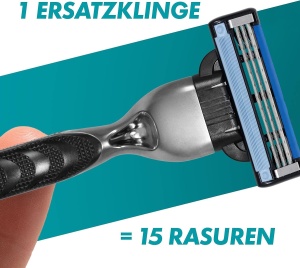 Aparat de ras Gillette Mach3 3 lame cu 1 rezerva design ergonomic - Img 5