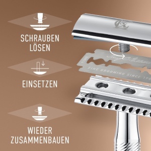 Aparat de ras King C. Gillette cu 5 lame, maner metalic si design anti-frecare - Img 5