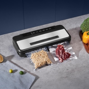 Aparat de sigilare in vid VEVOR 80 Kpa, 120 W, aparat de sigilare in vid pentru alimente, aparat de etansare cu film 7 in 1, sistem automat de etansare a aerului cu cutter integrat, cu 10 pungi de vid si 1 rola de sac - Img 8