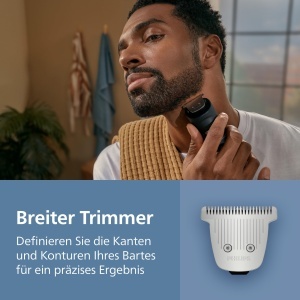 Aparat de tuns barba Philips Seria 7000 BT767015 lame metalice auto-ascutite 40 setari lungime 100 rezistent la apa - Img 5