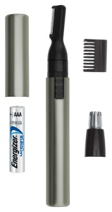 Aparat de tuns parul Wahl Micro Lithium pentru barbati si femei, aparat de tuns nas/urechi si sprancene 3 in 1, baterie cu litiu, capete lavabile