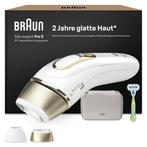 Aparat IPL pentru indepartarea parului Braun Silk Expert Pro 5, PL5152, AlbGold
