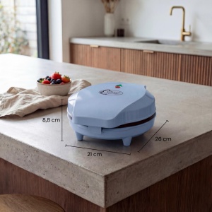 Aparat pentru vafe in forma de inima Bestron ASW217B, 700W, albastru, cu suprafata antiaderenta - Img 3