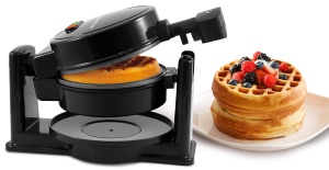 Aparat pentru Wafe Elite Gourmet EWM460 Rotativ Antiaderent Negru